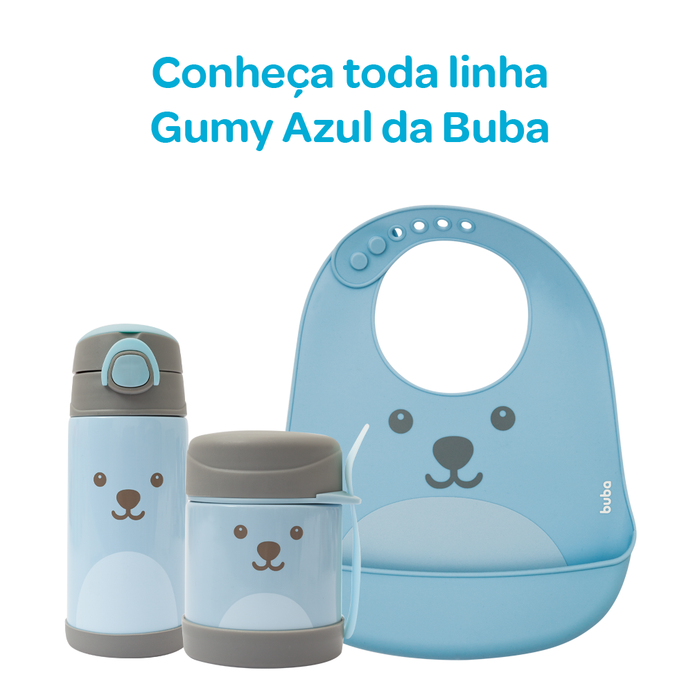 Copo Térmico Parede Dupla Gumy Azul