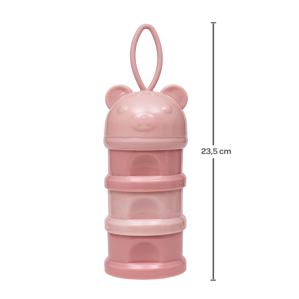 Potes Empilháveis Para Leite Em Pó E Snack Rosa