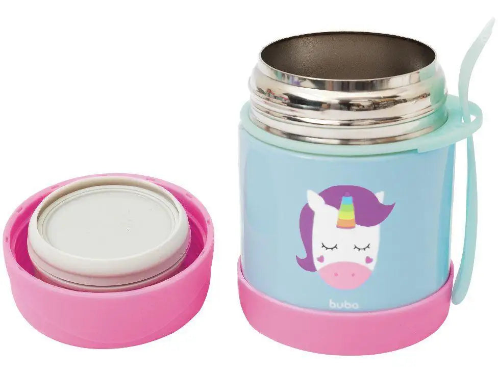 Pote térmico Animal Fun Unicórnio 320ml com colher - Buba