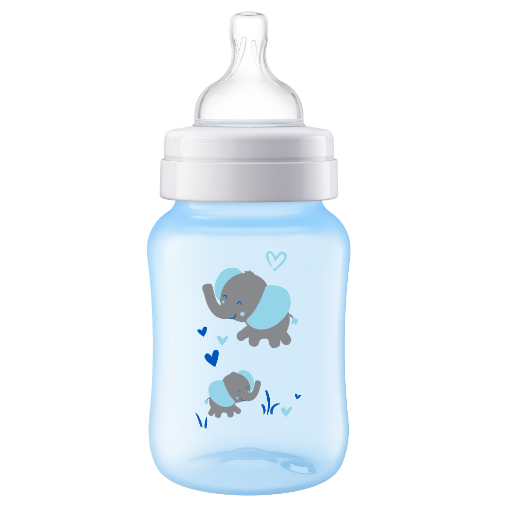 Mamadeira Avent Anticólica Elefante Azul 260ml