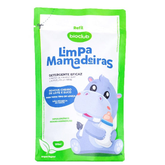 Refil Detergente Limpa Mamadeiras Orgânico BioClub 500ml