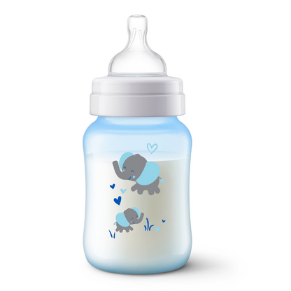 Mamadeira  Avent Anticólica Elefante Azul 260ml