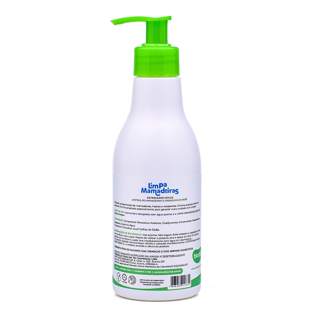 Combo Detergente Limpa Mamadeiras BioClub 500ml + Refil 500ml Orgânico Vegano