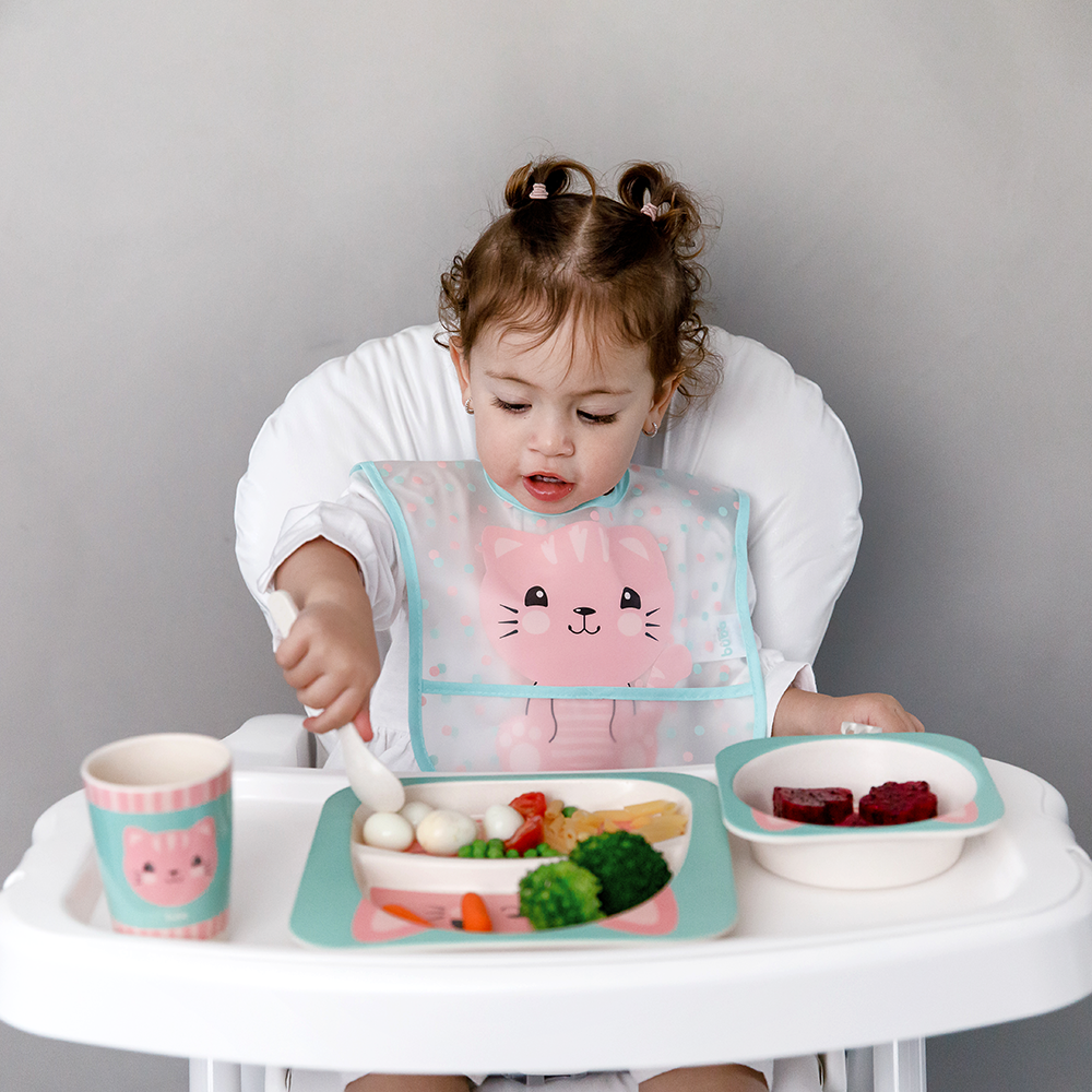 Babador Com Bolso Gatinho