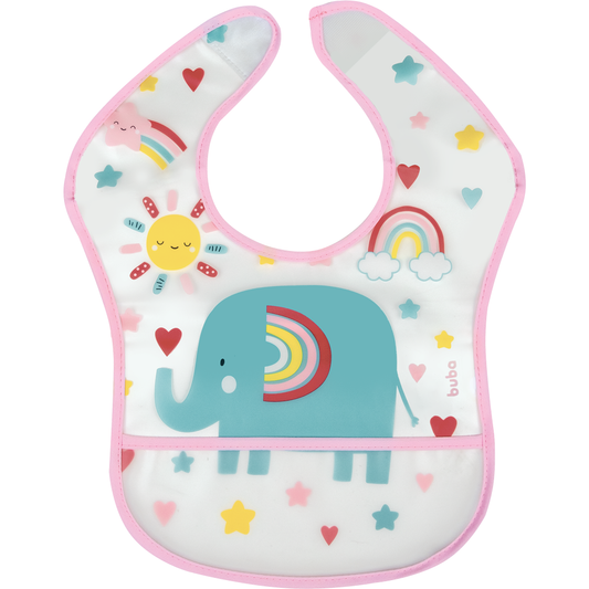 Babador Com Bolso Arco Iris