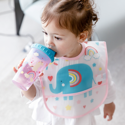 Babador Com Bolso Arco Iris