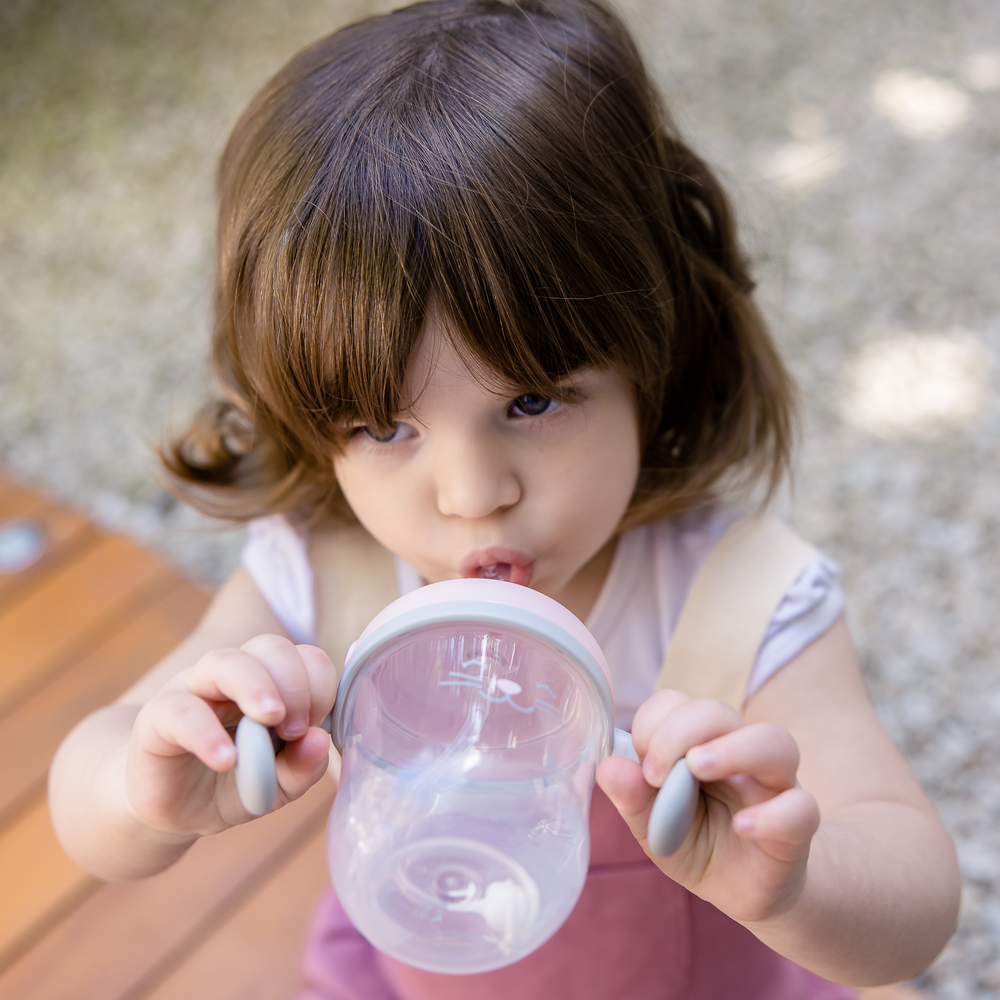 Copo Canudo Com Dispositivo Gatinho Rosa
