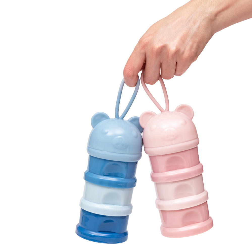 Potes Empilháveis Para Leite Em Pó E Snack Rosa