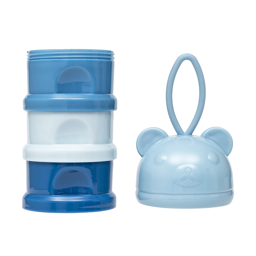 Potes Empilháveis Para Leite Em Pó E Snack Azul