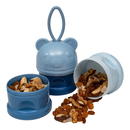 Potes Empilháveis Para Leite Em Pó E Snack Azul