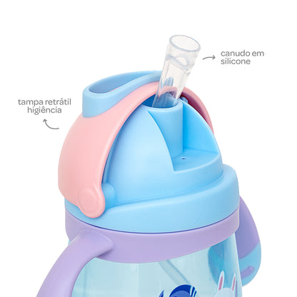 Copo Canudo Com Dispositivo Mergulho Rosa