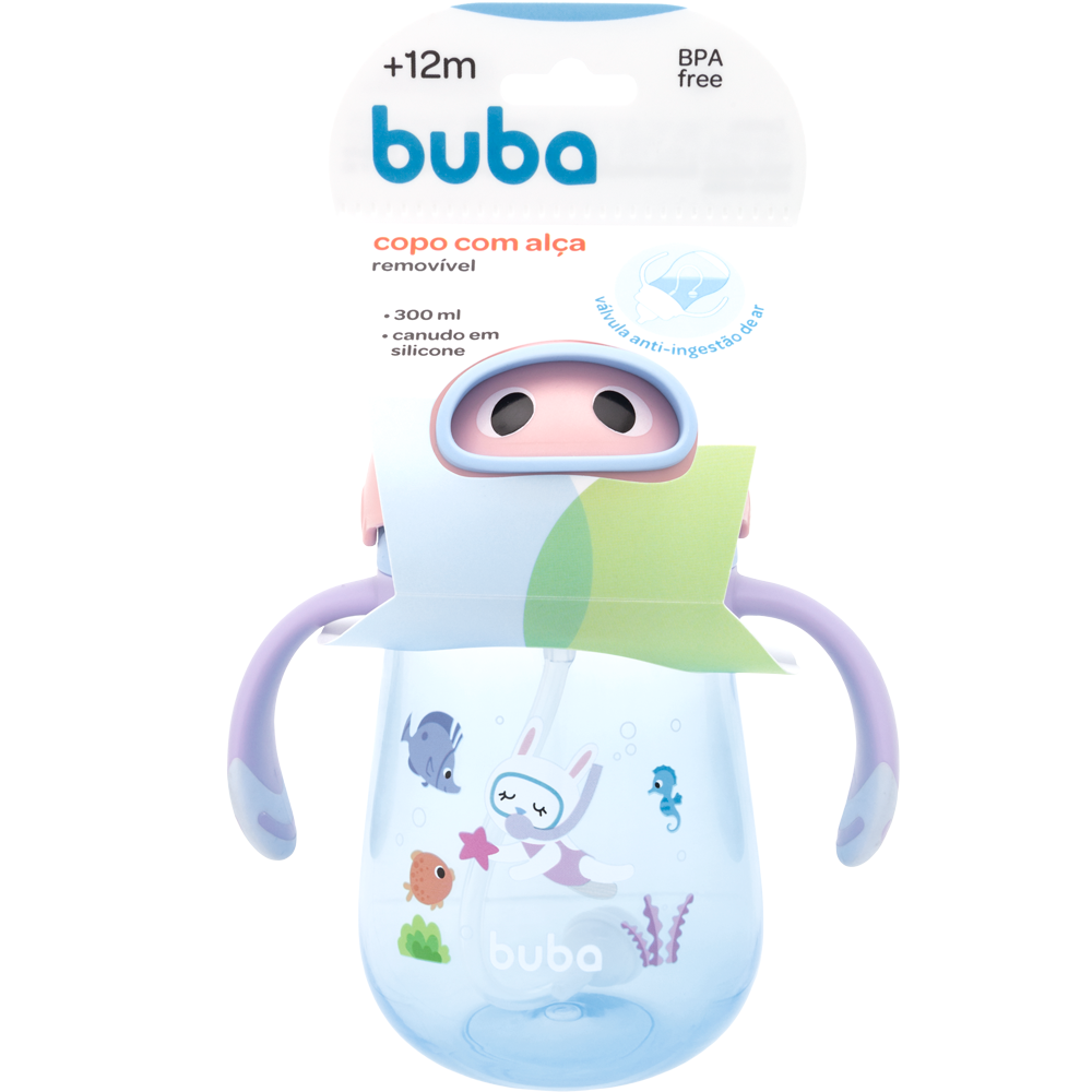 Copo Canudo Com Dispositivo Mergulho Rosa