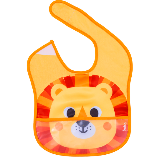 Babador Com Bolso Bubazoo Leao