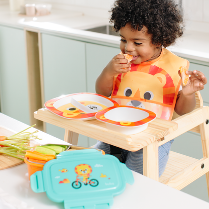 Babador Com Bolso Bubazoo Leao