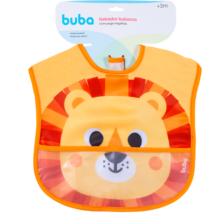 Babador Com Bolso Bubazoo Leao