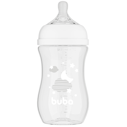 Mamadeira Buba EasyFlow Nuvem Branca – Anticólica Fluxo Suave BPA Free 270mL