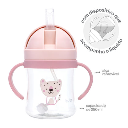 Copo Canudo Com Dispositivo Oncinha