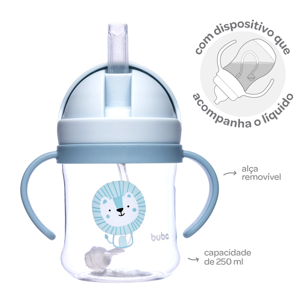 Copo Canudo Com Dispositivo Leaozinho