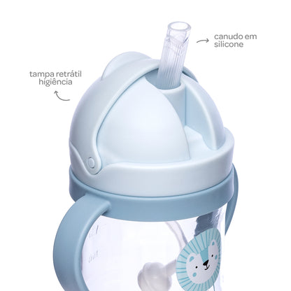 Copo Canudo Com Dispositivo Leaozinho