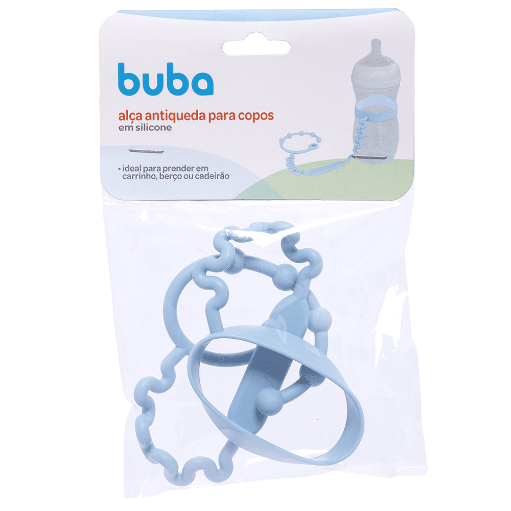 Alça Antiqueda Para Copo ou Mamadeira Azul