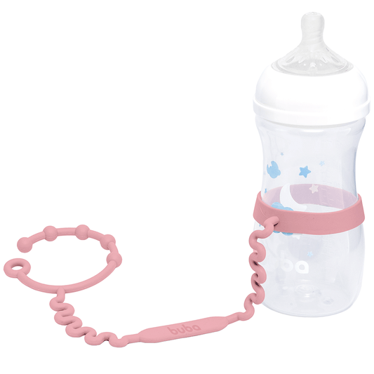 Alça Antiqueda Para Copo ou Mamadeira Rosa