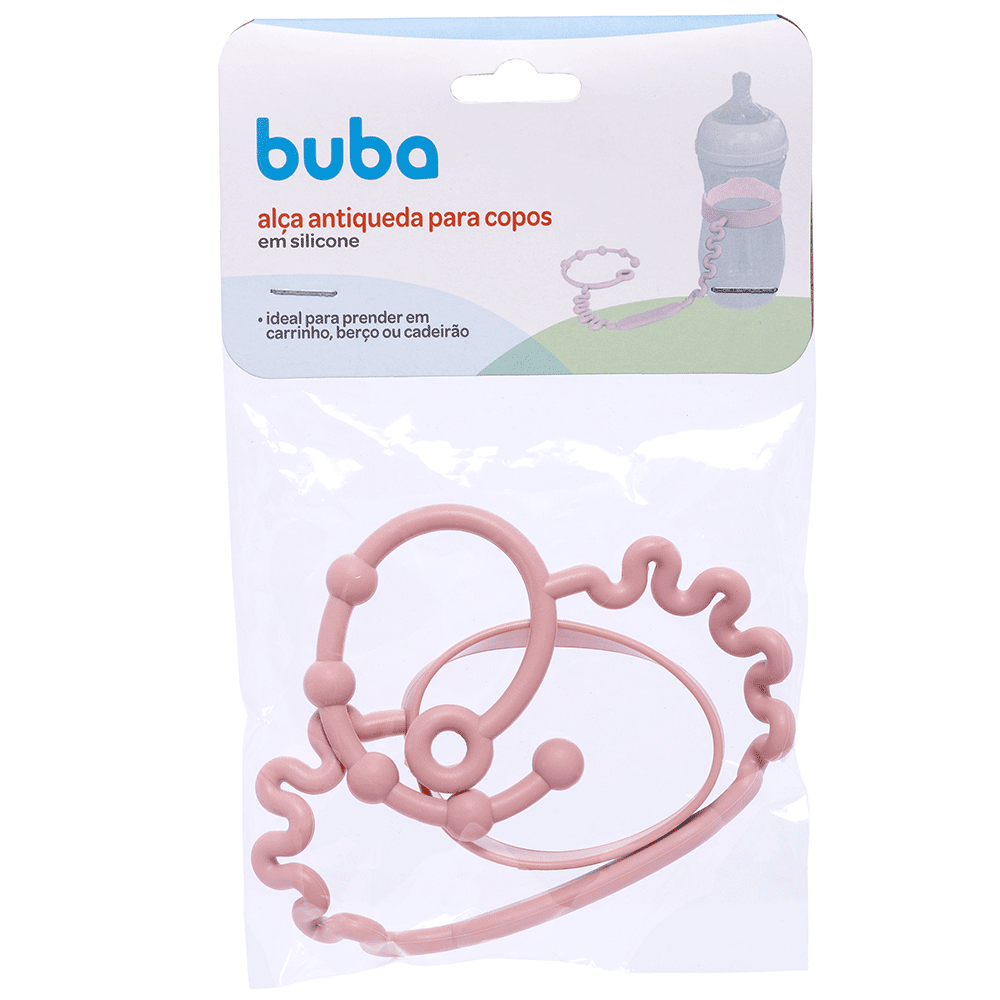 Alça Antiqueda Para Copo ou Mamadeira Rosa