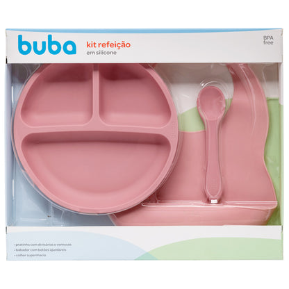 Kit Alimentação Em Silicone Rosa Buba