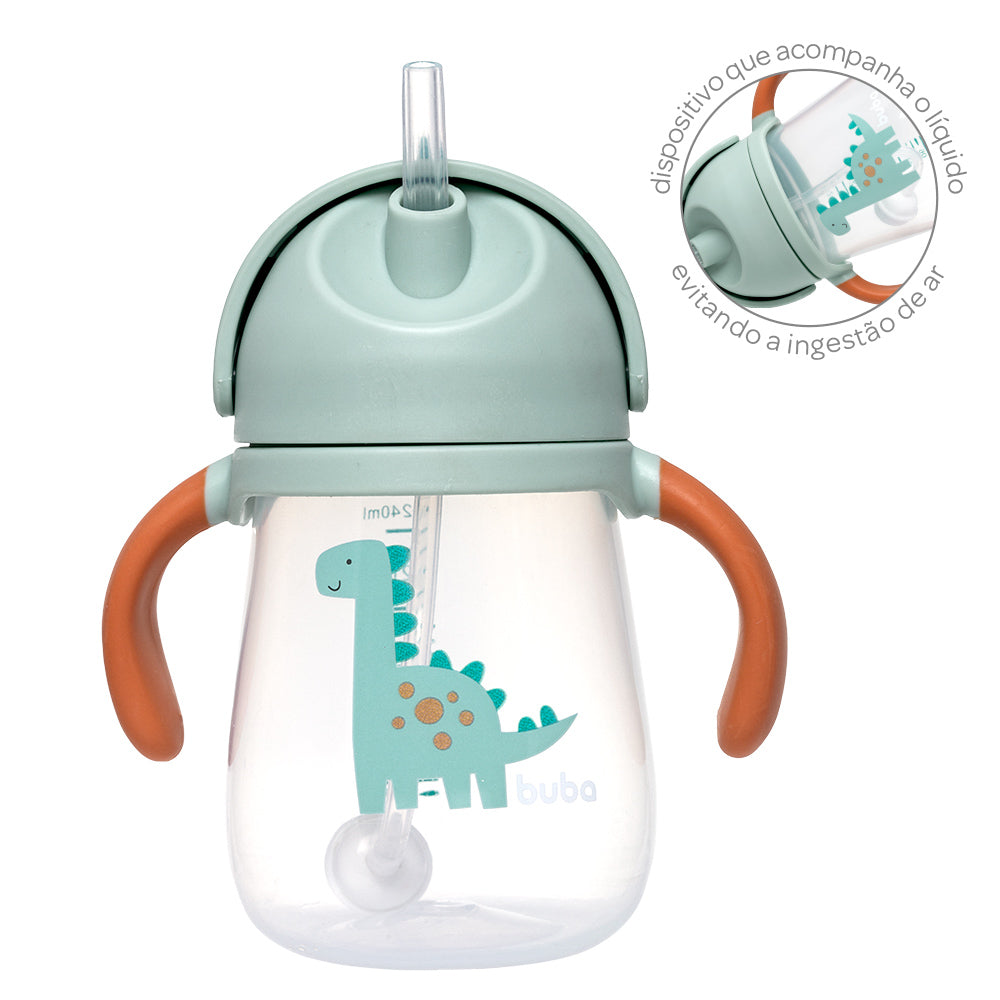 Copo Com Dispositivo Canudo Magic Dino