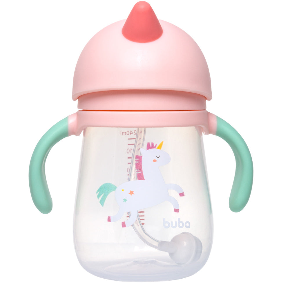 Copo Com Dispositivo Canudo Magic Unicórnio