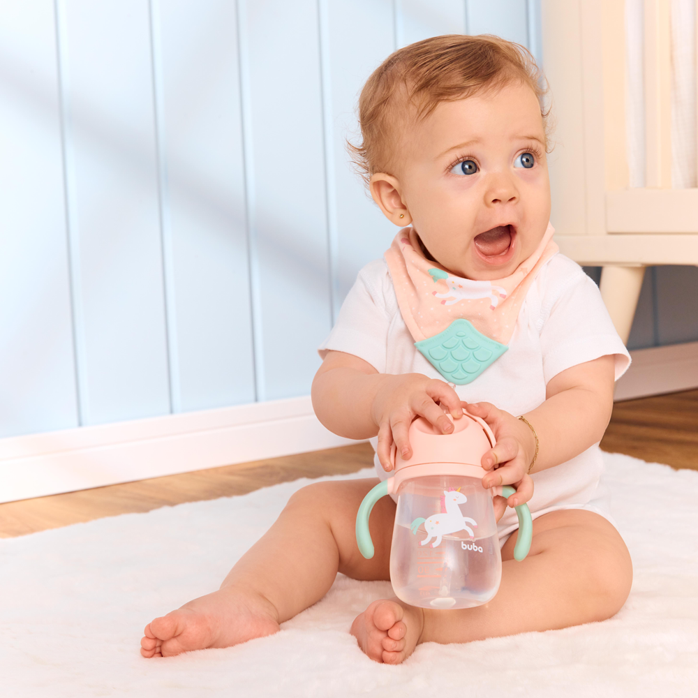 Copo Com Dispositivo Canudo Magic Unicórnio