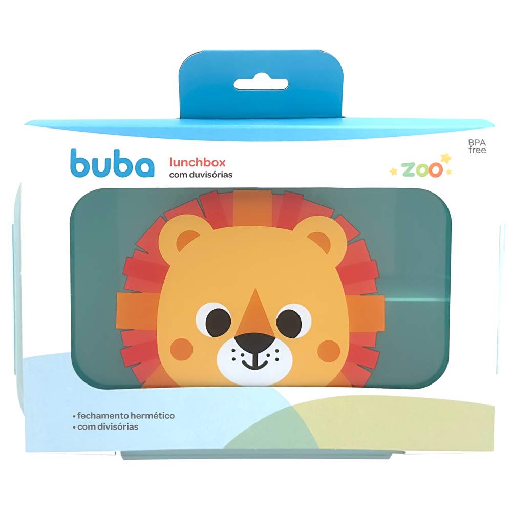 Lunchbox com Divisórias Buba Zoo Leão