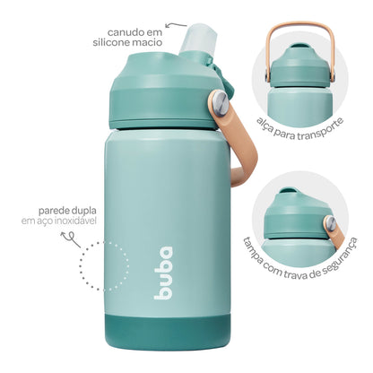 Copo Térmico Parede Dupla Com Canudo Forest