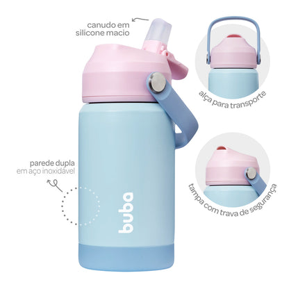 Copo Térmico Parede Dupla Com Canudo Candy