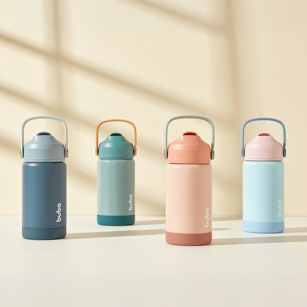 Copo Térmico Parede Dupla Com Canudo Candy