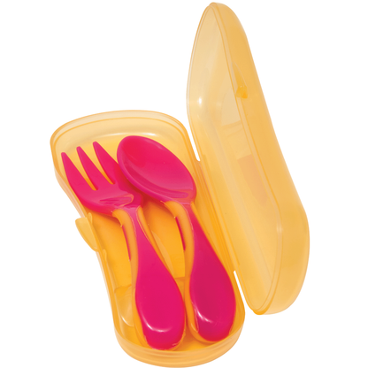 KIT TALHERES COM ESTOJO ROSA