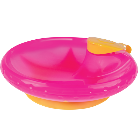 Prato Térmico Com Ventosa Rosa