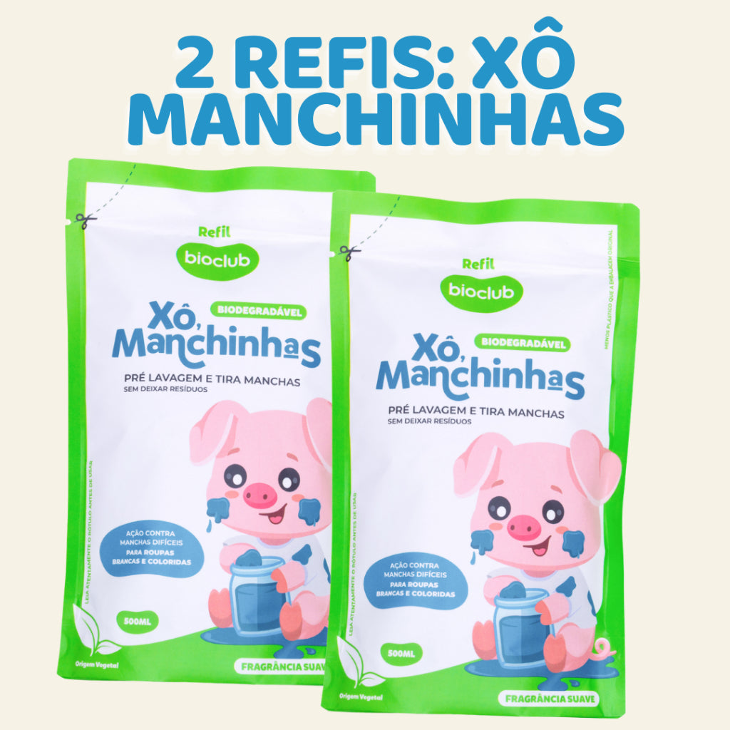 Refil Alvejante Tira Manchas Sem Cloro Xô Manchinhas BioClub 500ml