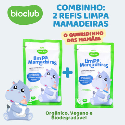 Refil Detergente Limpa Mamadeiras Orgânico BioClub 500ml