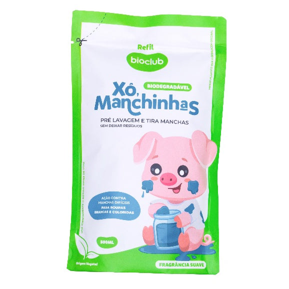 Refil Alvejante Tira Manchas Sem Cloro Xô Manchinhas BioClub 500ml