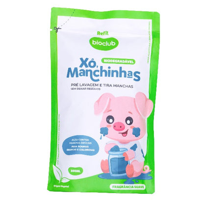 Refil Alvejante Tira Manchas Sem Cloro Xô Manchinhas BioClub 500ml