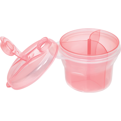 Pote Para Leite Em Pó Com Divisória Rosa