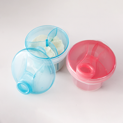 Pote Para Leite Em Pó Com Divisória Rosa