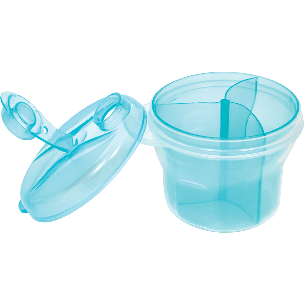 Pote Para Leite Em Pó Com Divisória Azul