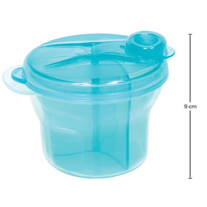 Pote Para Leite Em Pó Com Divisória Azul