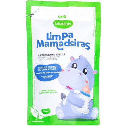 Combo Detergente Limpa Mamadeiras BioClub 500ml + Refil 500ml Orgânico Vegano