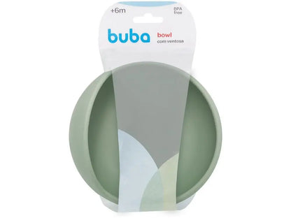 Tigela Bowl Silicone com Ventosa 350ml Verde Buba