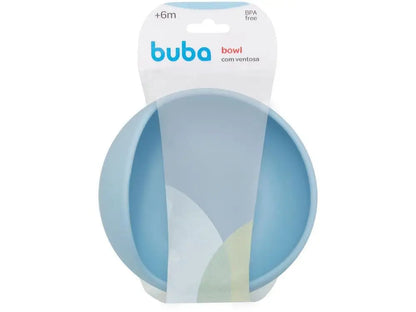 Tigela Bowl Silicone com Ventosa 350ml Azul Buba