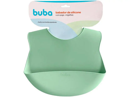 Babador de Silicone com Bolso Buba- Verde