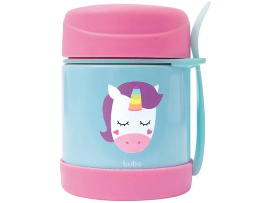Pote térmico Animal Fun Unicórnio 320ml com colher - Buba