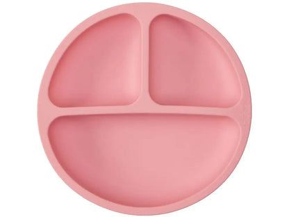 Prato Infantil com Divisória Silicone Buba- Rosa